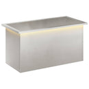 Plantekasse med LED Sølv 40 x 80 x 40 cm Rustfrit stål