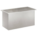 Plantekasse med LED Sølv 40 x 80 x 40 cm Rustfrit stål