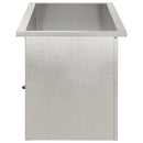 Plantekasse med LED Sølv 40 x 80 x 40 cm Rustfrit stål