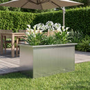 Plantekasse med LED Sølv 40 x 80 x 40 cm Galvaniseret stål
