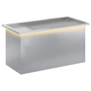 Plantekasse med LED Sølv 40 x 80 x 40 cm Galvaniseret stål