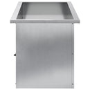 Plantekasse med LED 2 stk. Sølv 40 x 80 x 40 cm
