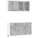 Køkken enhed Lyon 4 pcs Betongrå Konstrueret træ