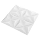 Vægpaneler 24 stk. 50 x 50 cm Origami Hvid XPS Skum