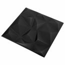 Vægpaneler 12 stk. 50 x 50 cm Diamond Sort XPS Skum