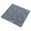 Vægpaneler 12 stk. 50 x 50 cm Diamond Grå XPS Skum