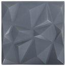 Vægpaneler 24 stk. 50 x 50 cm Diamond Grå XPS Skum