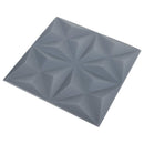Vægpaneler 24 stk. 50 x 50 cm Origami Grå XPS Skum