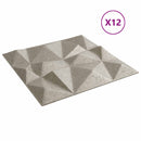Vægpaneler 12 stk. 50 x 50 cm Diamond Beton XPS Skum