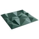 Vægpaneler 12 stk. 50 x 50 cm Diamond Grøn XPS Skum