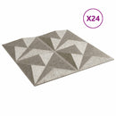 Vægpaneler 24 stk. 50 x 50 cm Origami Beton XPS Skum