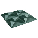 Vægpaneler 12 stk. 50 x 50 cm Origami Grøn XPS Skum