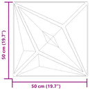 Vægpaneler 12 stk. 50 x 50 cm Star Grå XPS Skum