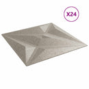 Vægpaneler 24 stk. 50 x 50 cm Star Beton XPS Skum