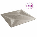 Vægpaneler 48 stk. 50 x 50 cm Star Beton XPS Skum