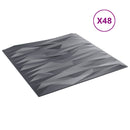 Vægpaneler 48 stk. 50 x 50 cm Sten grå XPS Skum