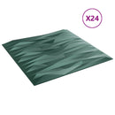 Vægpaneler 24 stk. 50 x 50 cm Stone Grøn XPS Skum