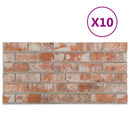 Vægpaneler 10 stk. 100 x 50 cm Orange EPS Skum