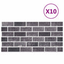 Vægpaneler 10 stk. 100 x 50 cm Sort og grå EPS Skum