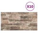 Vægpaneler 10 stk. 100 x 50 cm Flerfarvet EPS Skum