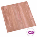 Selvklæbende Gulvplanker Rød 30,5 x 30,5 cm 20 stk. PVC