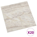 Selvklæbende Gulvplanker Beige 30,5 x 30,5 cm 20 stk. PVC