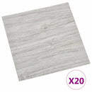 Selvklæbende Gulvplanker Lys Grå og Hvid 30,5 x 30,5 cm 20 stk.