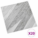 Selvklæbende Gulvplanker Grå Stribet 30,5 x 30,5 cm 20 stk. PVC