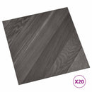 Selvklæbende Gulvplanker Stribet Grå 30,5 x 30,5 cm 20 stk. PVC
