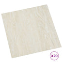 Selvklæbende Gulvplanker Cremefarvet 30,5 x 30,5 cm 20 stk. PVC