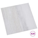 Selvklæbende Gulvplanker Hvid og træ 30,5 x 30,5 cm 20 stk. PVC