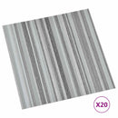Selvklæbende Gulvplanker Grå og sort 30,5 x 30,5 cm 20 stk. PVC