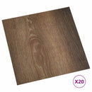 Selvklæbende Gulvplanker Brun og sort 30,5 x 30,5 cm 20 stk.