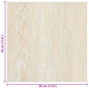 Selvklæbende Gulvplanker Hvid og Beige 30,5 x 30,5 cm 20 stk.