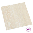 Selvklæbende Gulvplanker Hvid og Beige 30,5 x 30,5 cm 20 stk.