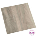 Selvklæbende Gulvplanker Sort og Træ 30,5 x 30,5 cm 20 stk. PVC