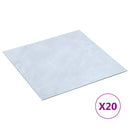 Selvklæbende Gulvplanker Hvid marmor 30,5 x 30,5 cm 20 stk. PVC