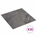 Selvklæbende Gulvplanker Sort 30,5 x 30,5 cm 20 stk. PVC