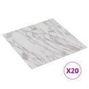 Selvklæbende Gulvplanker Hvid og brun 30,5 x 30,5 cm 20 stk.
