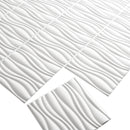 Vægpaneler 4 stk. 50 x 50 cm Hvid Formet naturlig plantefiber