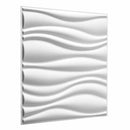 Vægpaneler 4 stk. 50 x 50 cm Hvid Formet naturlig plantefiber