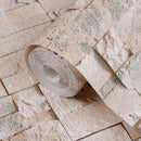 3D stentapet Beige 10 x 0,53 m Ikke-vævet stof