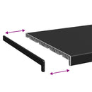 Vindueskarm Sort med træstruktur 160 x 45 x 4,5 cm PVC