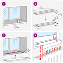Vindueskarm Sort med træstruktur 160 x 45 x 4,5 cm PVC