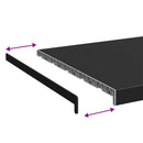 Vindueskarm Sort med træstruktur 160 x 50 x 4,5 cm PVC
