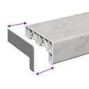 Vindueskarm Marmor tekstur 160 x 15 x 4,5 cm PVC