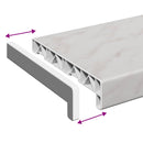 Vindueskarm Marmor tekstur 60 x 25 x 4,5 cm PVC