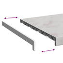 Vindueskarm Marmor tekstur 140 x 45 x 4,5 cm PVC