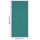 Tagpanel 12 stk. Grøn 100 x 45 cm Galvaniseret stål