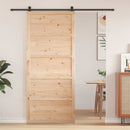 Ladedør Naturfarvet 100 x 2,5 x 208 cm Massivt fyrretræ